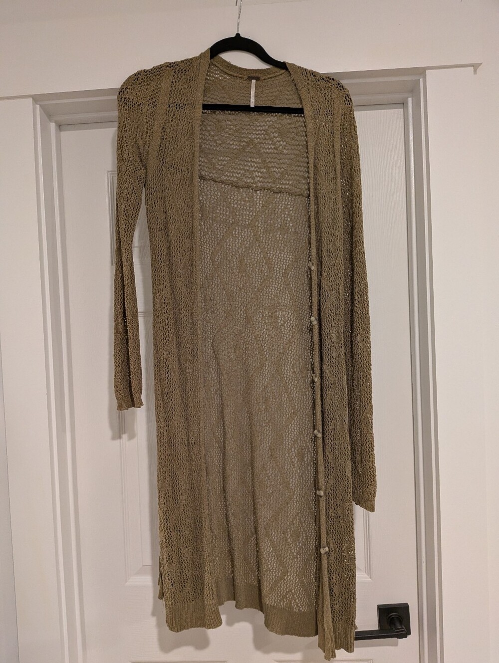 Free People Duster Long Open-Knit Cardigan Sweater